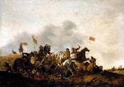 WOUWERMAN, Philips Cavalry Skirmish Norge oil painting reproduction